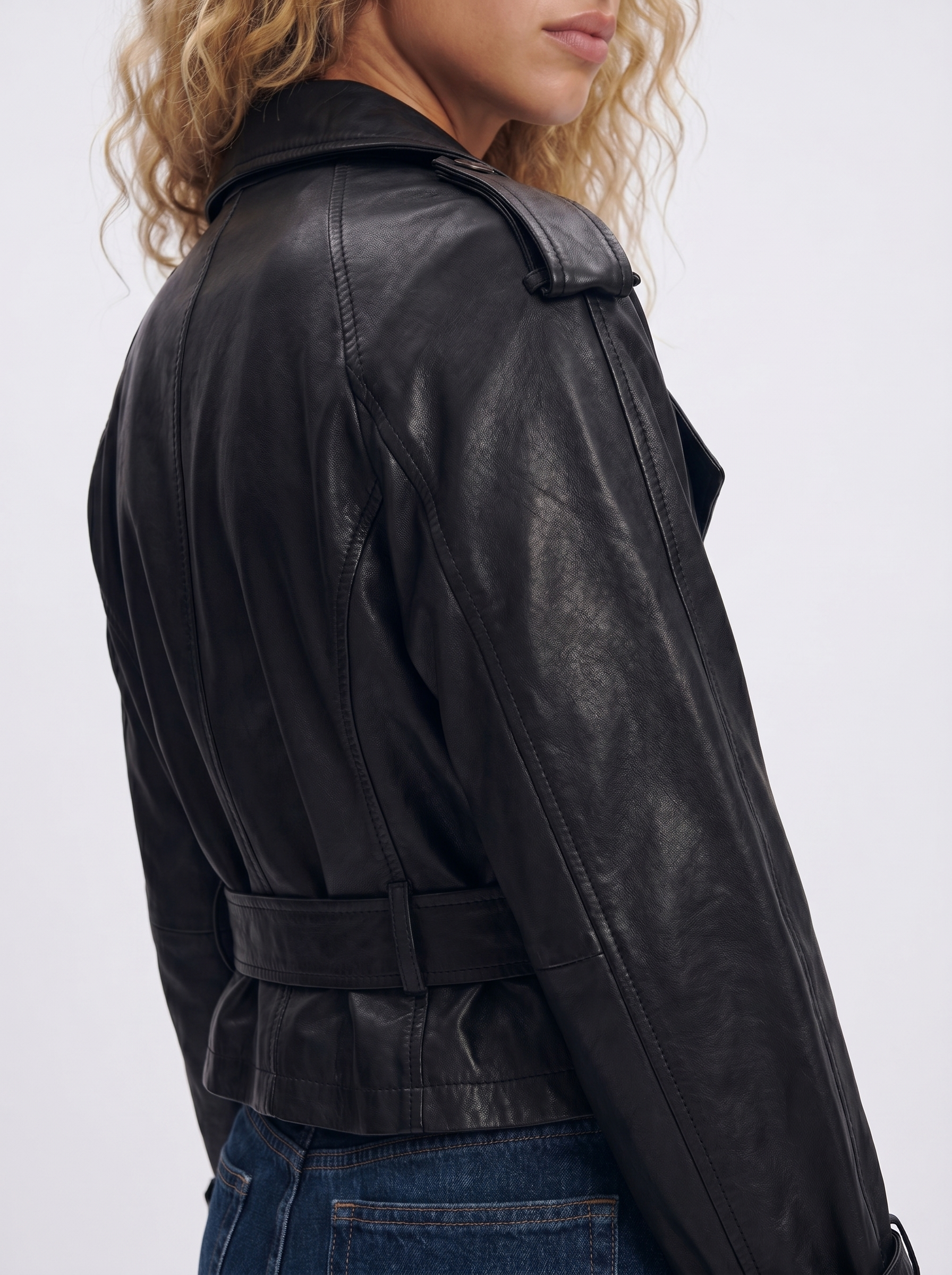 Veste Croisée Effet Cuir