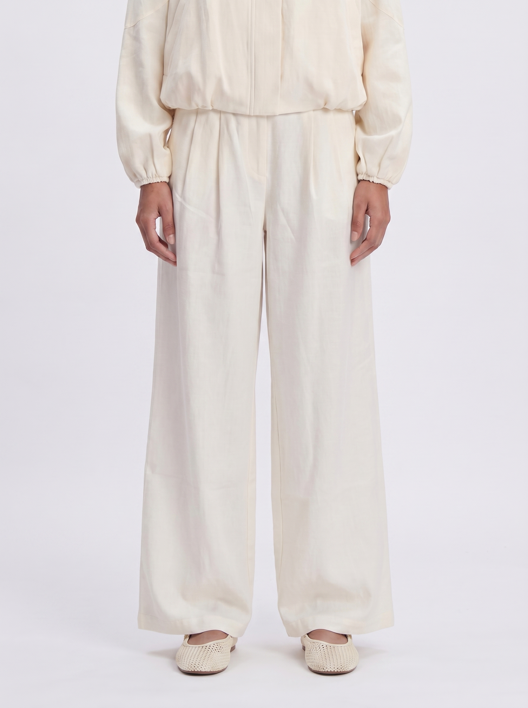 Pantalon Large À Pinces