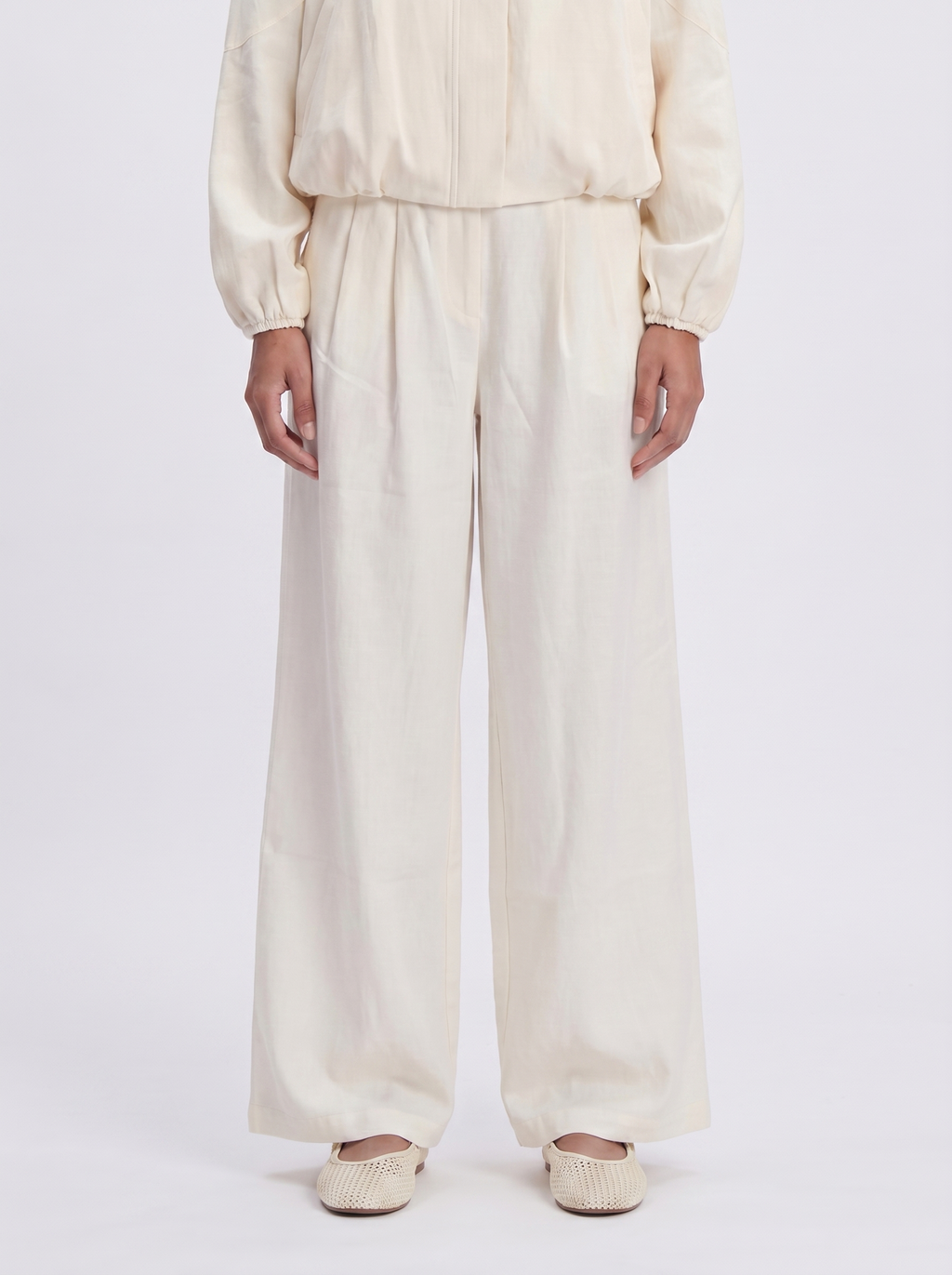 Pantalon Large À Pinces