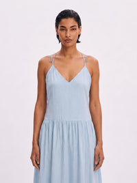 Robe Longue Bleu Ciel