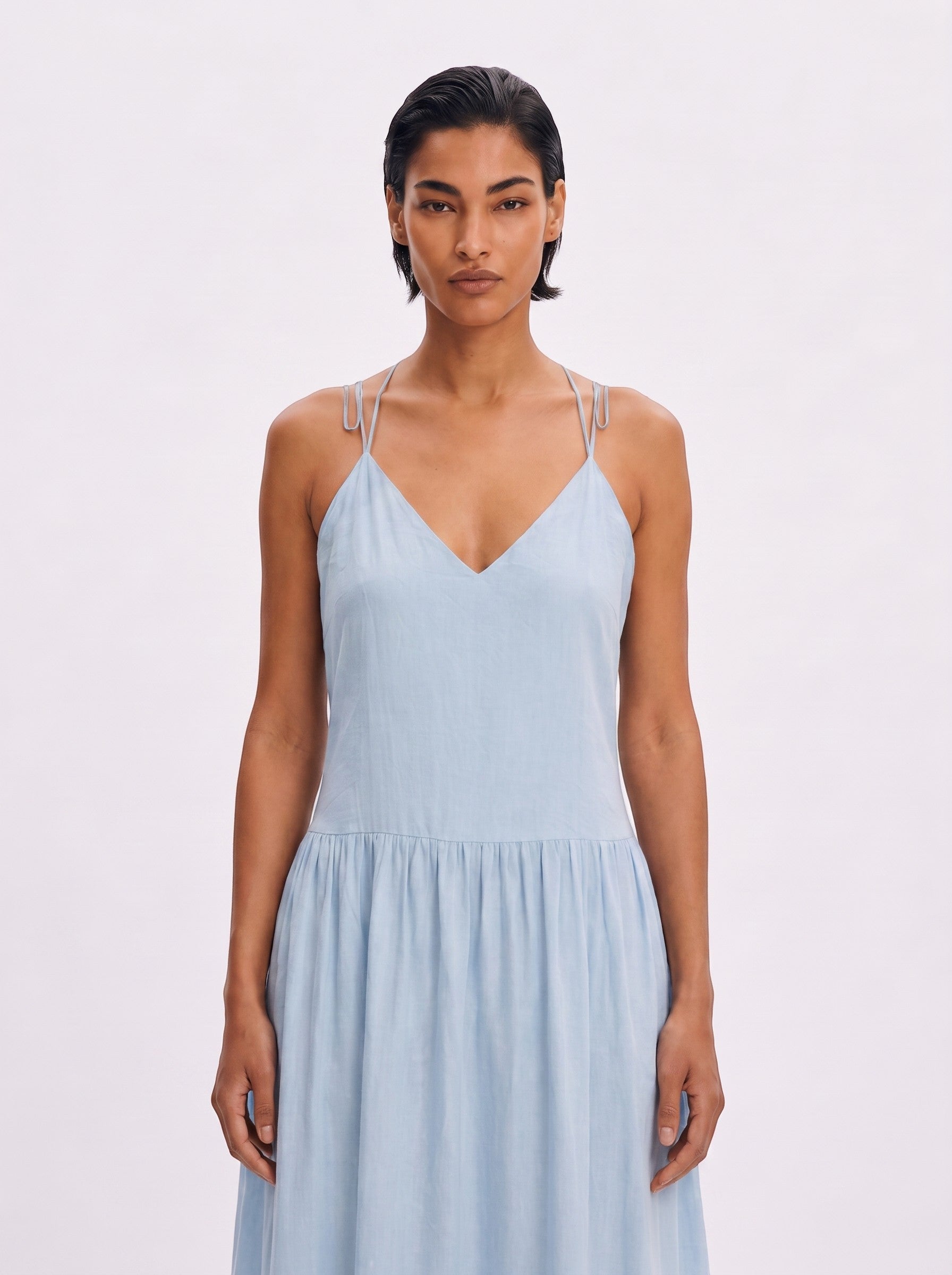 Robe Longue Bleu Ciel
